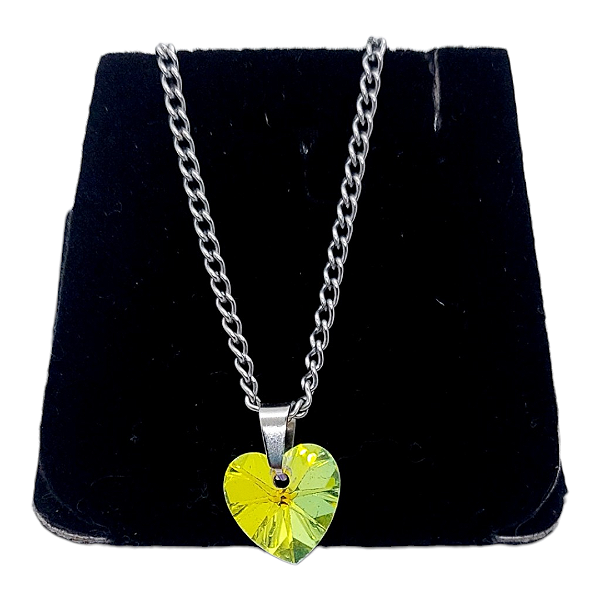 Colar CHOKER FEMININO AÇO INOX Ponto De Luz CORAÇÃO CAMALEÃO