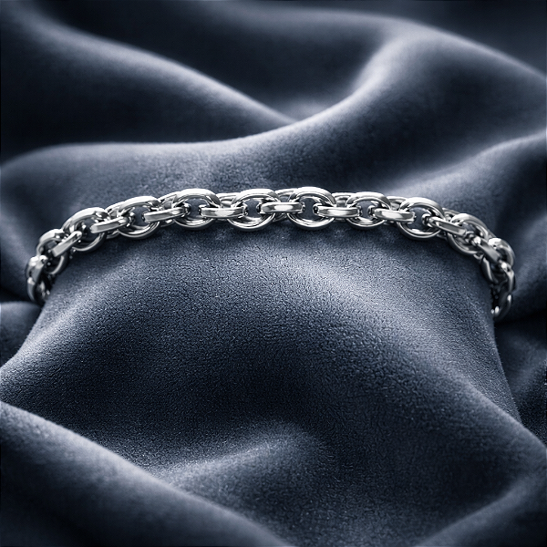 Pulseira Aço Inox Corrente Grossa Premium Resistente Luxo