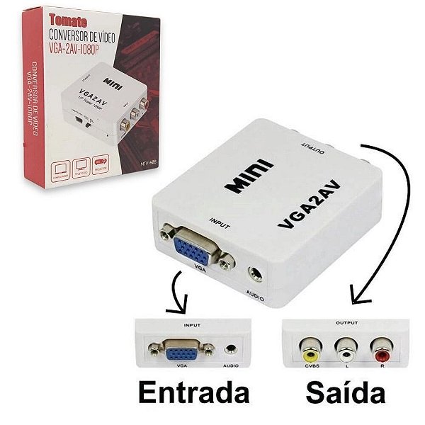 CONVERSOR DE VGA PARA AV TOMATE MTV-608