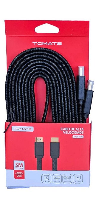 CABO HDMI PARA HDMI 4K 3M 2.0 TOMATE MHD-4003