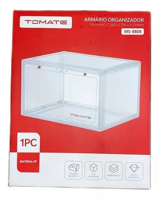CAIXA ORGANIZADORA 360 X 290 X 220MM TOMATE MS-8808