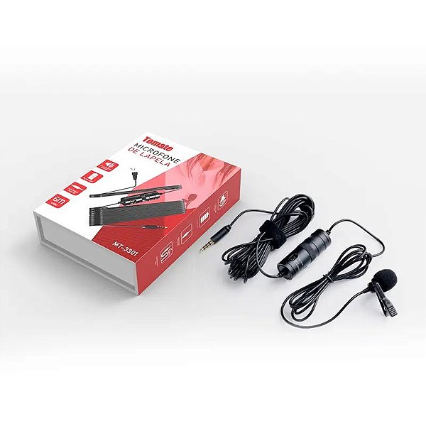 MICROFONE DE LAPELA P2 TOMATE MT-3301