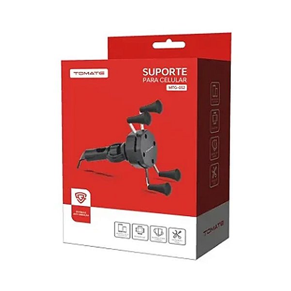 SUPORTE DE CELULAR PARA MOTOCILCETA 360° TOMATE MTG-052