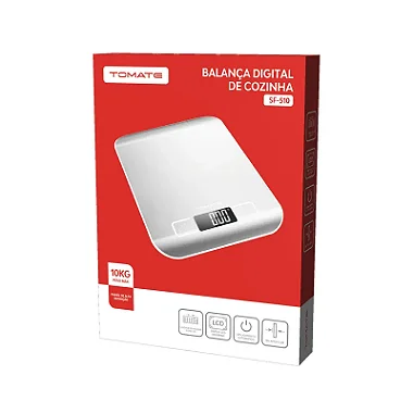 BALANCA DIGITAL DE COZINHA 10KG TOMATE SF-510