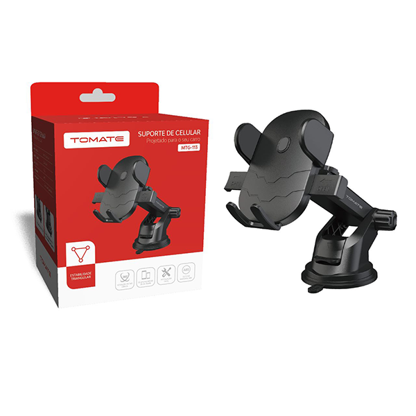SUPORTE DE CELULAR VEICULAR COM VENTOSA TOMATE MTG-113
