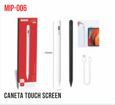 CANETA CAPACITIVA RECARREGAVEL PRECISO E SENSIVEL TOMATE MIP-006
