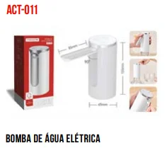 BOMBA DE AGUA ELETRICA RECARREGAVEL TOMATE ACT-011