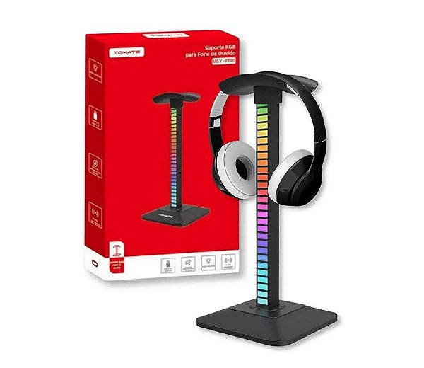 SUPORTE PARA FONE DE OUVIDO RGB TOMATE MSY-9990