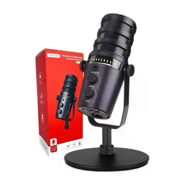 MICROFONE CONDENSADOR GAMER TOMATE MT-1080R