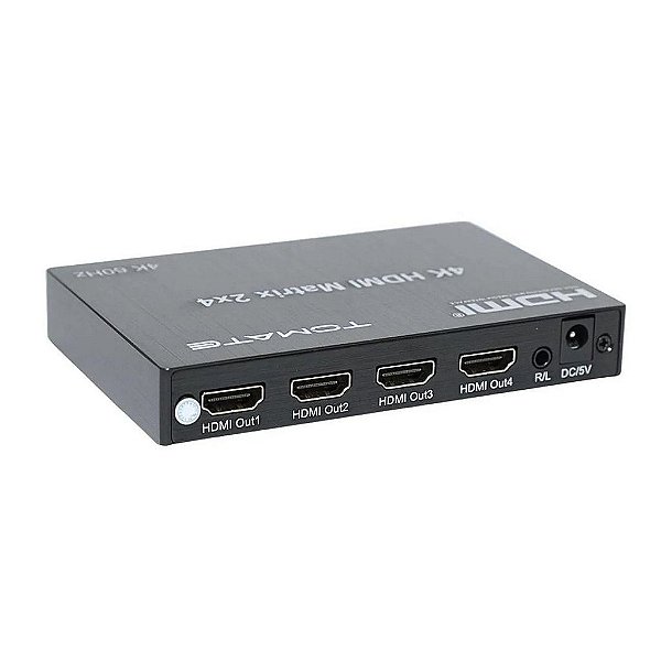HDMI MATRIX 2 X 4 COM 3D TOMATE MHD-214