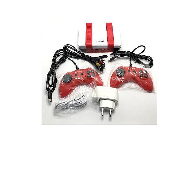 VIDEO GAME RETRO COM 2 CONTROLES TOMATE AY-007