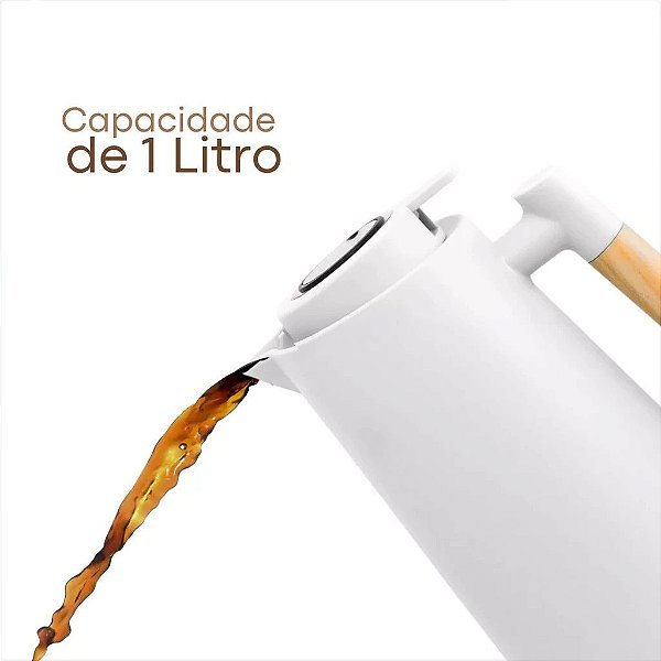 CHALEIRA TERMICA COM DISPLAY INTELIGENTE 1L TOMATE AK-1022