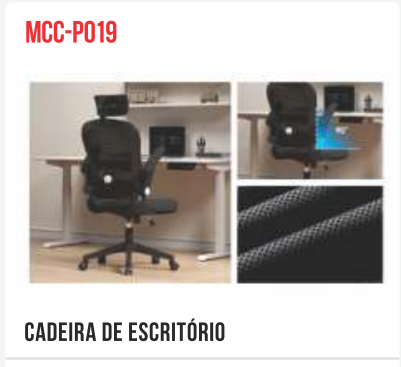 CADEIRA DE ESCRITORIO ERGONOMICA COM APOIO DE CABECA TOMATE MCC-P019