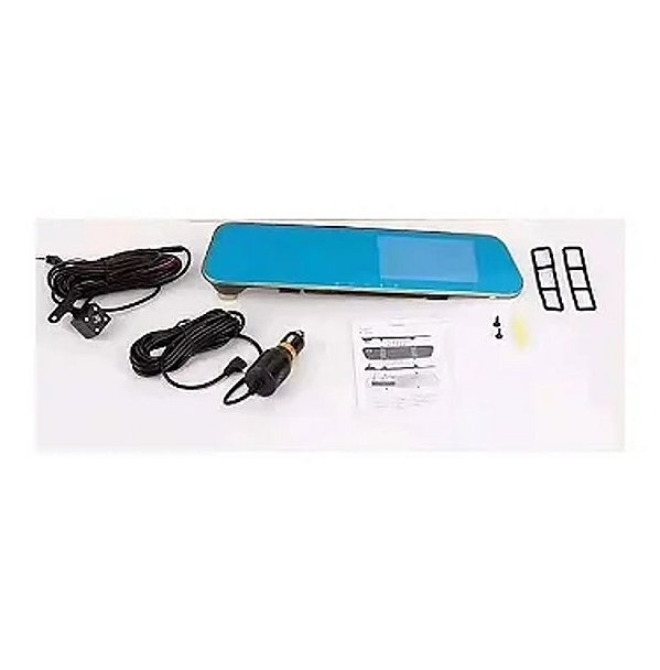 ESPELHO RETROVISOR COM MONITOR E CAMERA DE RE TOMATE MTM-143