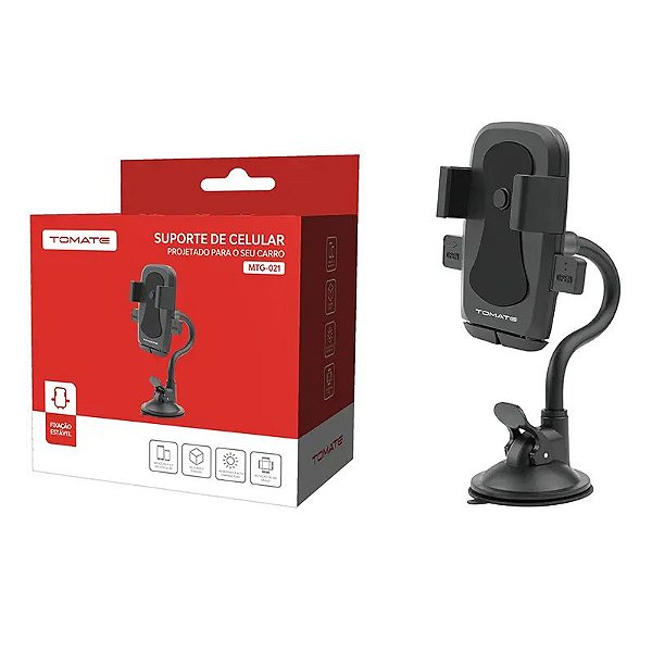 SUPORTE DE CELULAR VEICULAR COM VENTOSA TOMATE MTG-021