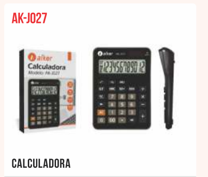 CALCULADORA ELETRONICA 12 DIGITOS AIKER AK-J027