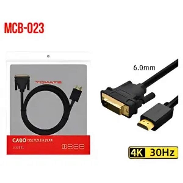 CABO HDMI PARA DVI 1.5M 4K TOMATE MCB-023