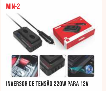 INVERSOR DE TENSAO 300W 12V PARA 220V TOMATE MIN-2