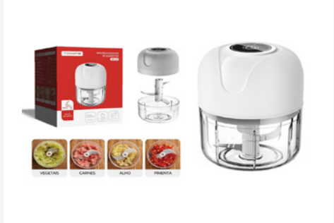 MINI PROCESSADOR DE ALIMENTOS RECARREGAVEL45W TOMATE SRQ-017