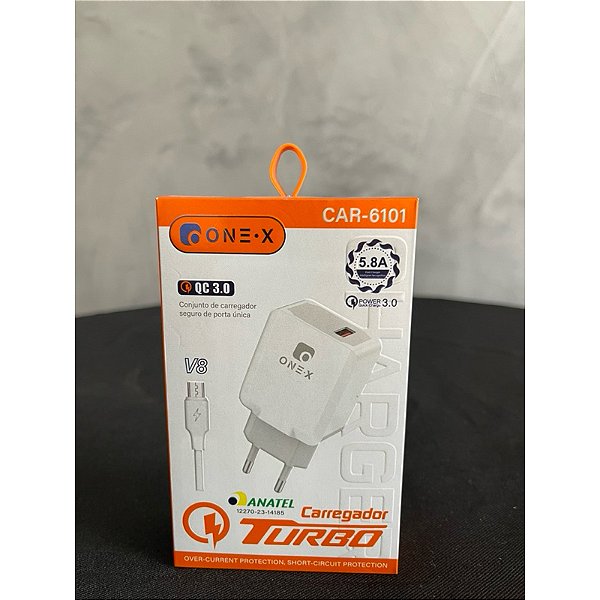 CARREGADOR TURBO V8 5.8A ONEX CAR-6101