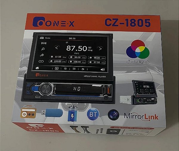 MULTIMIDIA PARA CARRO BLUETOOTH ONEX CZ-1805