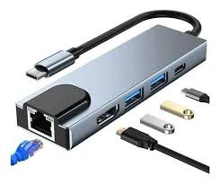 ADAPTADOR HUB 5 EM 1 TYPE C USB 3.0 HDTV RJ45 ONEX HB-7567