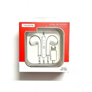 FONE DE OUVIDO COM ENTRADA TYPE-C 1.2M TOMATE MF-C04