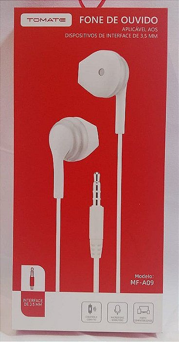 FONE DE OUVIDO P3 1.2M TOMATE MF-A09