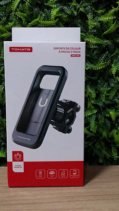 SUPORTE DE CELULAR PARA MOTO COM CAPA IMPERMEAVEL TOMATE MTG-274