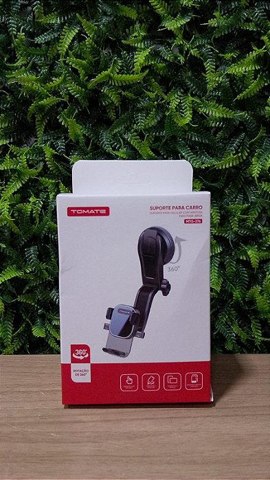SUPORTE DE CELULAR VEICULAR PARA PARA-BRISA COM VENTOSA TOMATE MTG-276