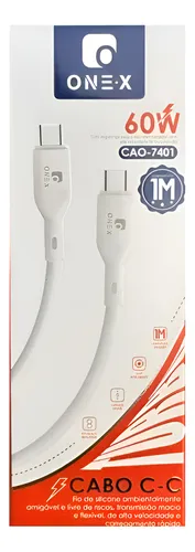 CABO TYPE-C PARA TYPE-C 65W ONEX CAO-7403