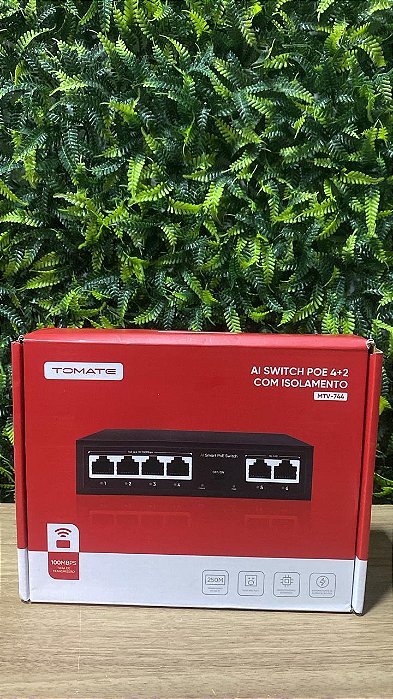 AI SWITCH POE COM 6 PORTAS COM ISOLAMENTO MTV-744