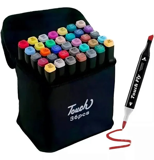 KIT DE CANETINHAS TOUCH COLORIDAS 36 CORES ONEX MKB-36
