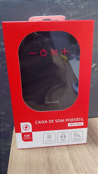 CAIXA DE SOM PORTATIL BLUETOOTH 5W TOMATE MTS-1016