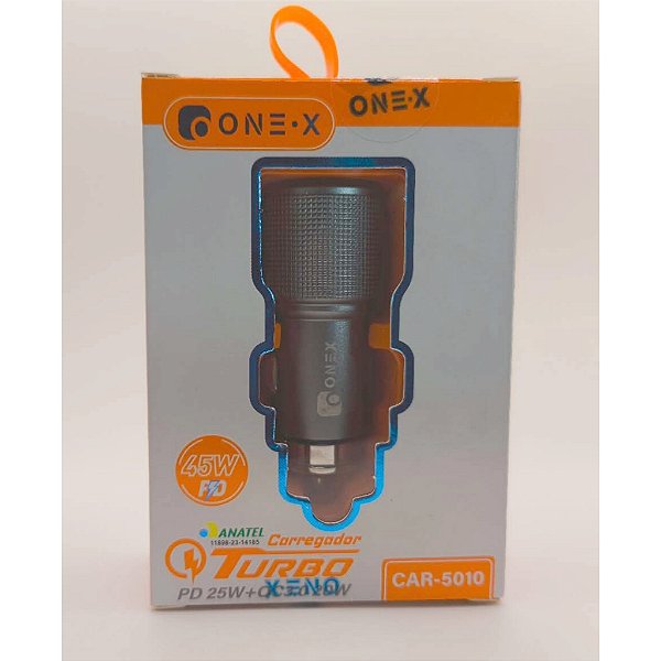 CARREGADOR VEICULAR USB TYPE-C 12V 24V ONEX CAR-5010