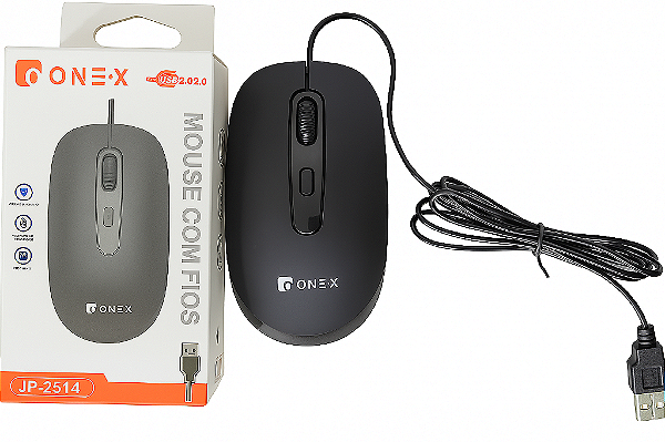MOUSE OPTICO COM FIO USB ONEX JP-2514