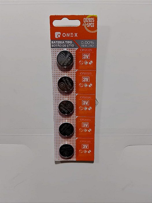 BATERIA BOTAO DE LITIO CR2025 3V ONEX BAT-5074