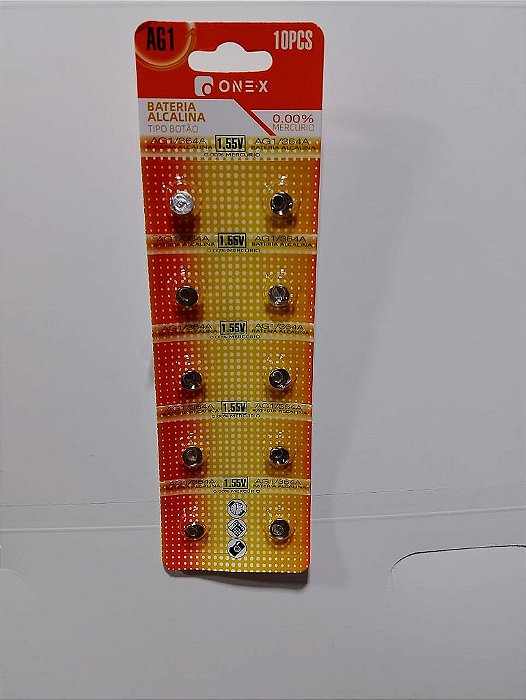 BATERIA BOTAO DE LITIO AG1 364A 1.55V ONEX BAT-5075