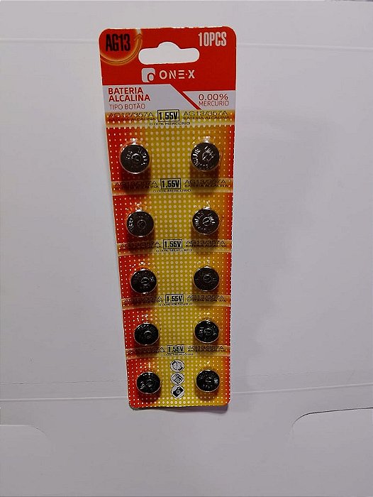 BATERIA BOTAO DE LITIO AG13 357A 1.55V ONEX BAT-5079