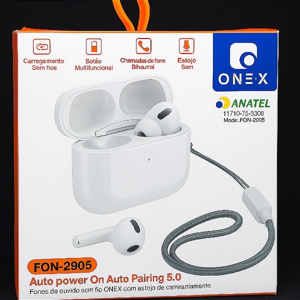 FONE DE OUVIDO BLUETOOTH 5.0 TWS ONEX FON-2905
