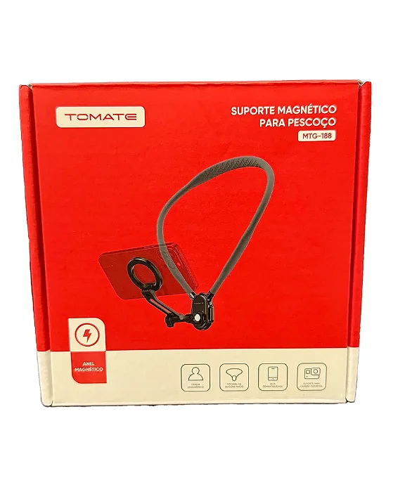 SUPORTE MAGNETICO DE PESCOÇO PARA CELULAR TOMATE MTG-188