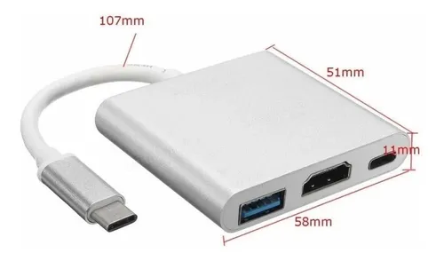 ADAPTADOR TYPE-C PARA USB 3.0 / HDMI / TYPE-C ONEX HUB-7565