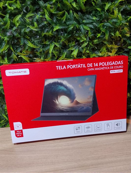 MONITOR PORTATIL 14" COM TELA TOUCH TOMATE MTM-1400T