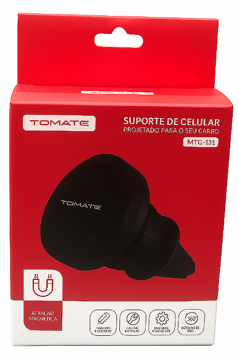 SUPORTE DE CELULAR VEICULAR MAGNETICO PARA SAIDA DE AR TOMATE MTG-131
