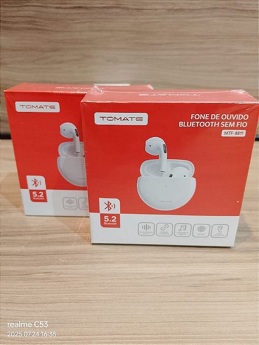 FONE DE OUVIDO TWS BLUETOOTH 5.2 TOMATE MTF-8811