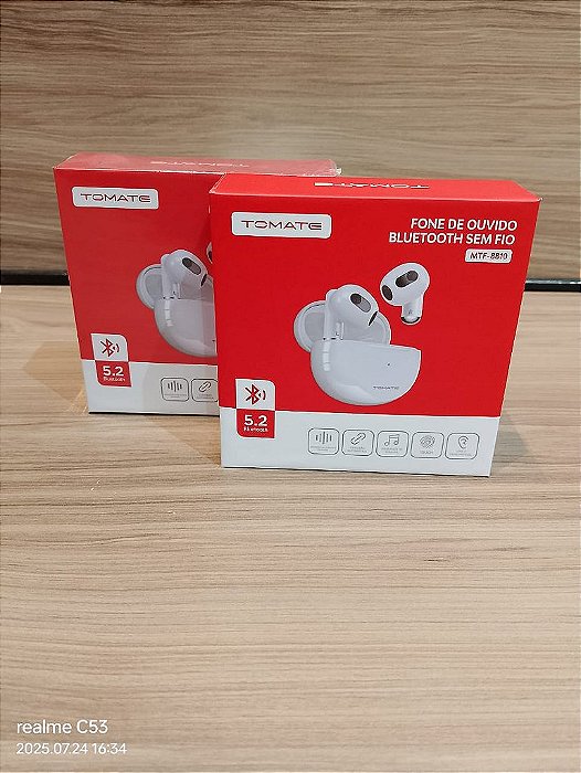 FONE DE OUVIDO TWS BLUETOOTH 5.2 TOMATE MTF-8810