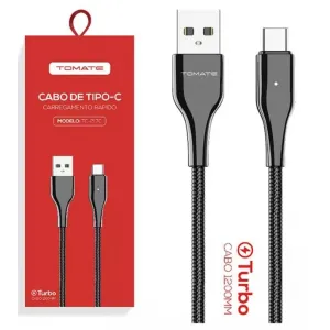 CABO DE DADOS USB PARA TYPE-C TURBO 1.2M 5V 2.4A TOMATE TC-217C