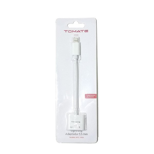 ADAPTADOR PARA FONE P2 E CARREGAMENTO LIGHTNING TOMATE MTC-7006