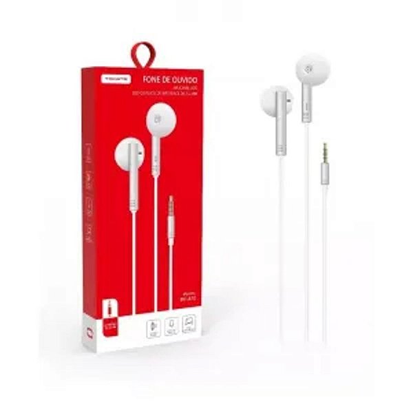 FONE DE OUVIDO P3 COM MICROFONE 1.2M TOMATE MF-A03