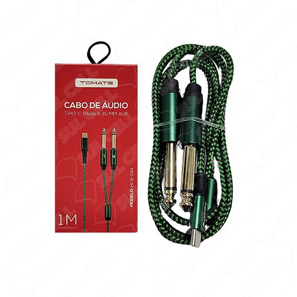CABO DE AUDIO ADAPTADOR TYPE-C PARA 2P1O 6.35MM AUX TOMATE MCB-044
